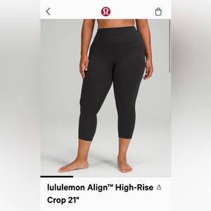 Lululemon Align High Rise Pant Black Size 12 21”